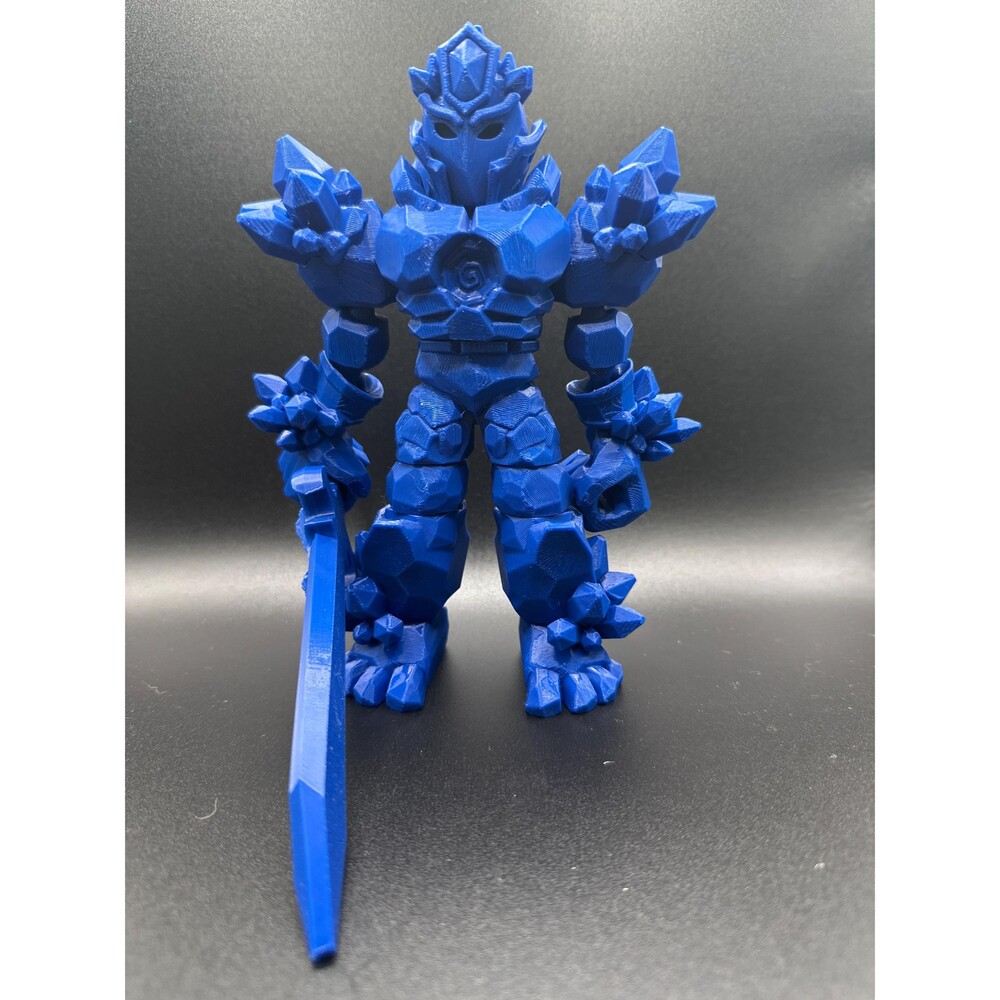 3D-printed articulated Flexi Factory Crystal Warrior action figure